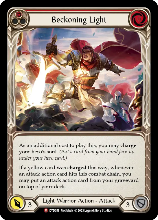 Card: Beckoning Light (red)
