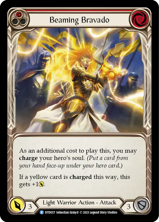 Card: Beaming Bravado (red)
