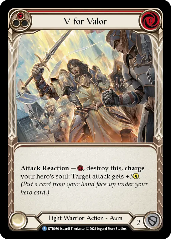 Card: V for Valor (red)
