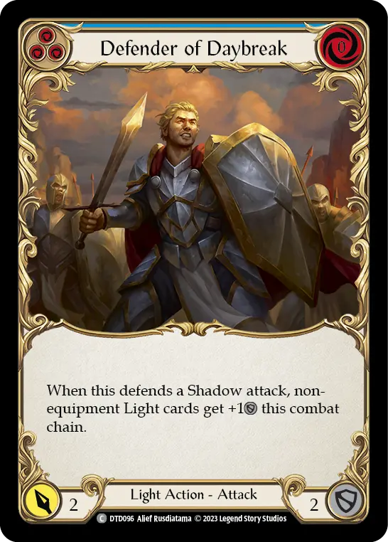 Card: Defender of Daybreak (blu)