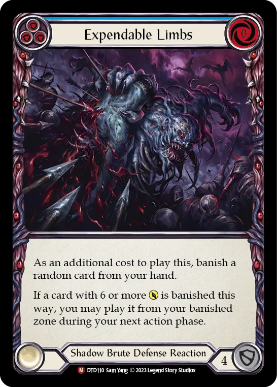 Card: Expendable Limbs (blu)