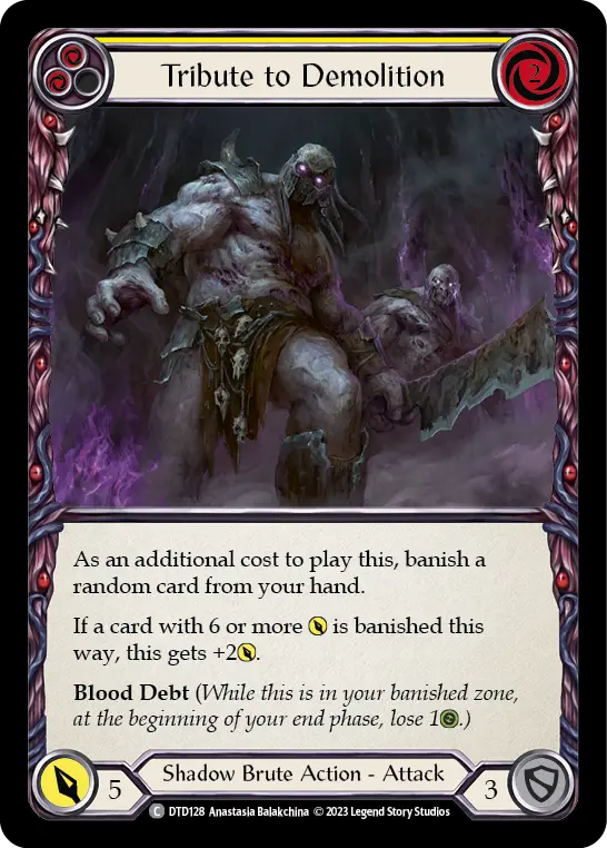 Card: Tribute to Demolition (yel)