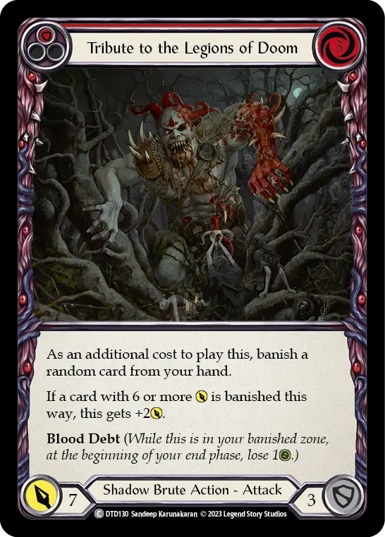 Card: Tribute to the Legions of Doom (red)