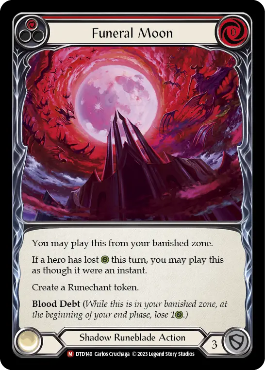 Card: Funeral Moon (red)