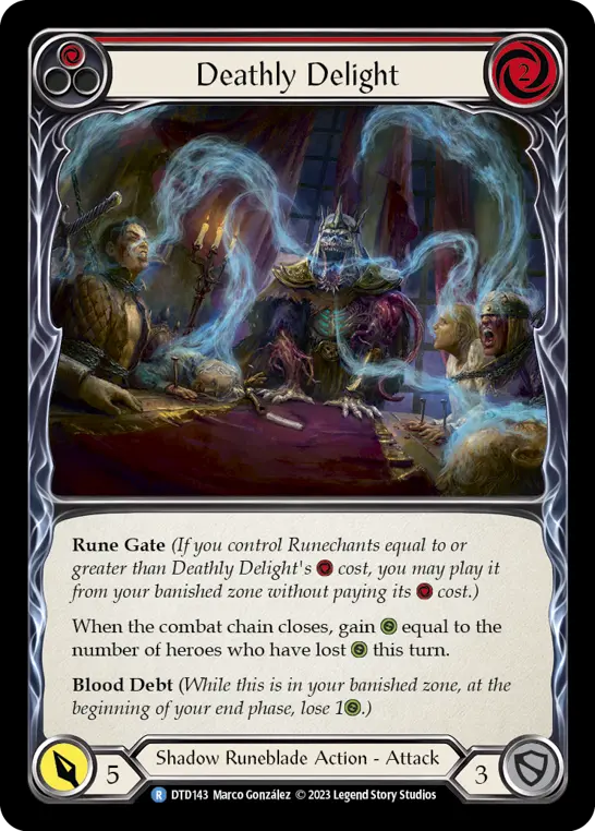 Card: Deathly Delight (red)