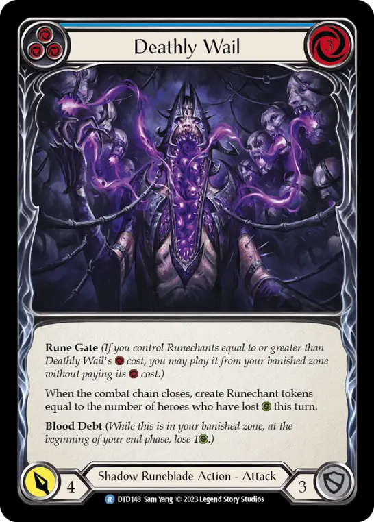 Card: Deathly Wail (blu)