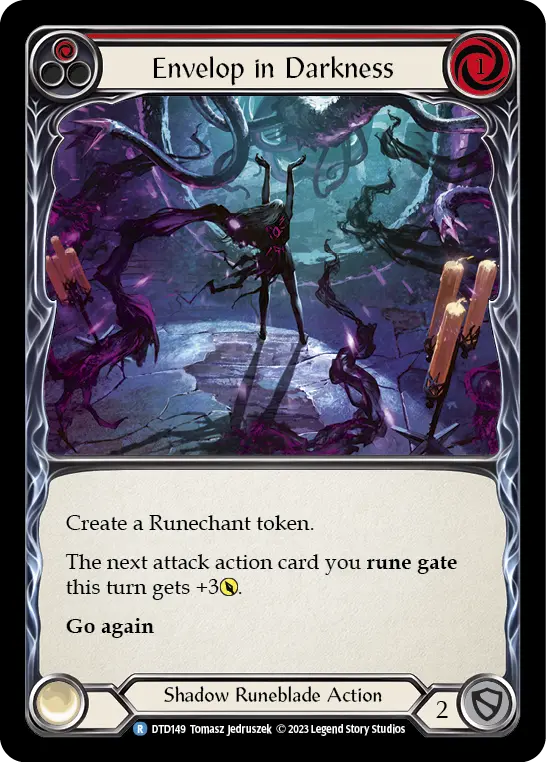 Card: Envelop in Darkness (red)