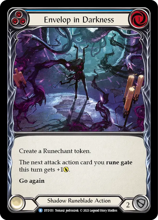 Card: Envelop in Darkness (blu)