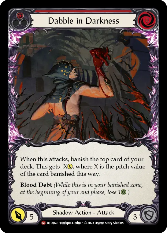 Card: Dabble in Darkness (red)
