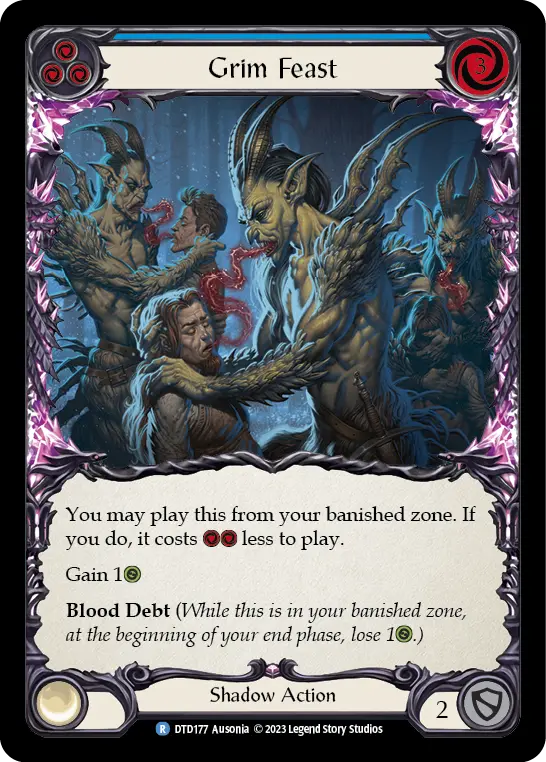 Card: Grim Feast (blu)