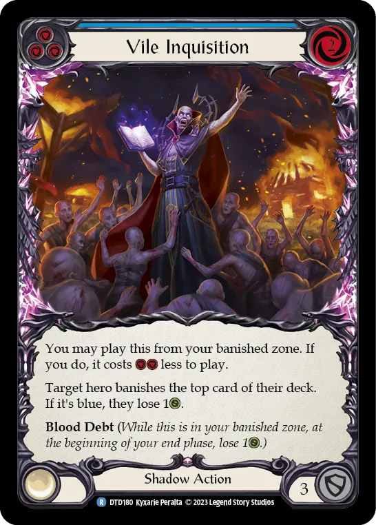 Card: Vile Inquisition (blu)