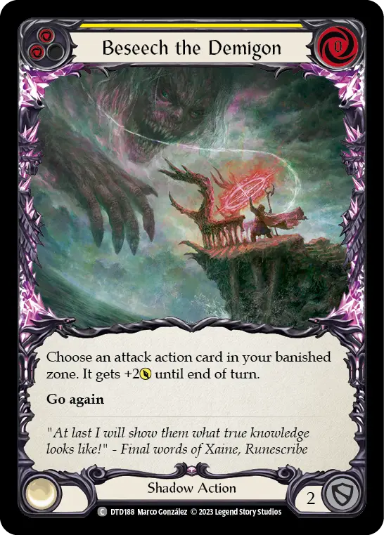 Card: Beseech the Demigon (yel)