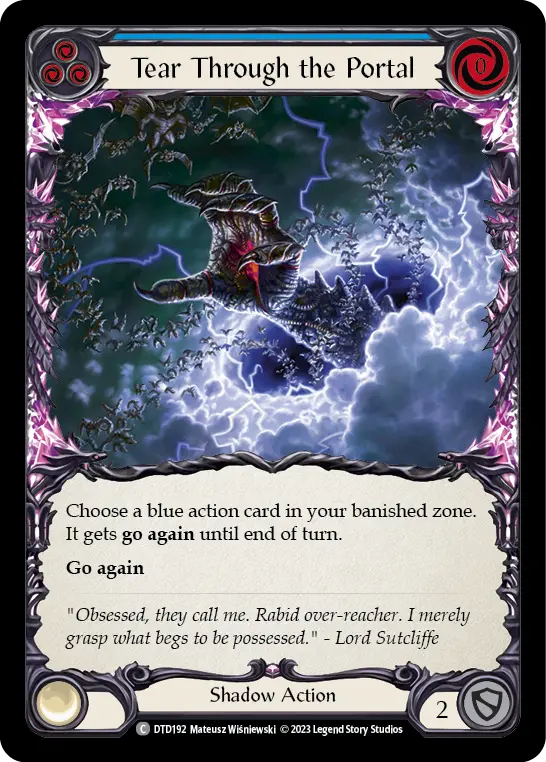 Card: Tear Through the Portal (blu)