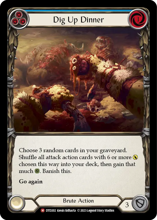 Card: Dig Up Dinner (blu)