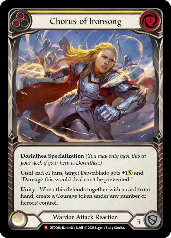 Card: Chorus of Ironsong (yel)