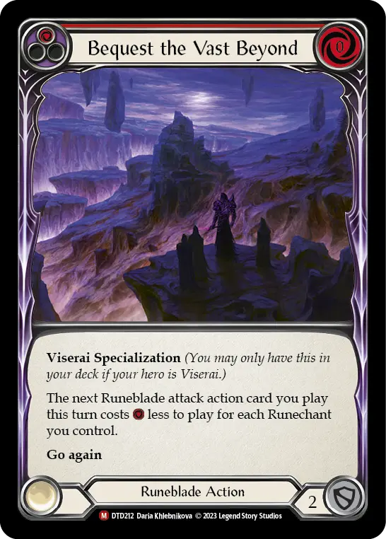 Card: Bequest the Vast Beyond (red)