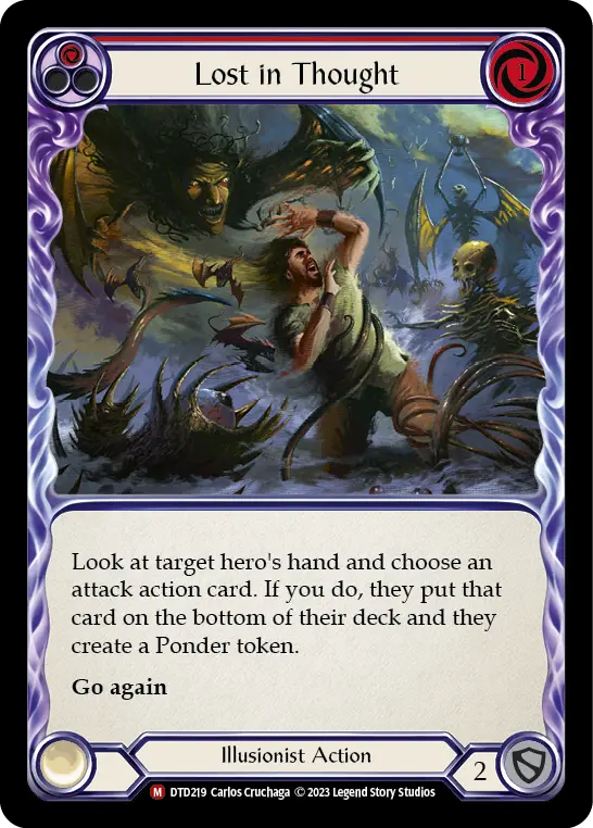 Card: Lost in Thought (red)