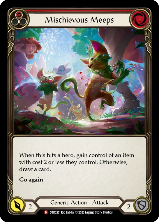 Card: Mischievous Meeps (red)