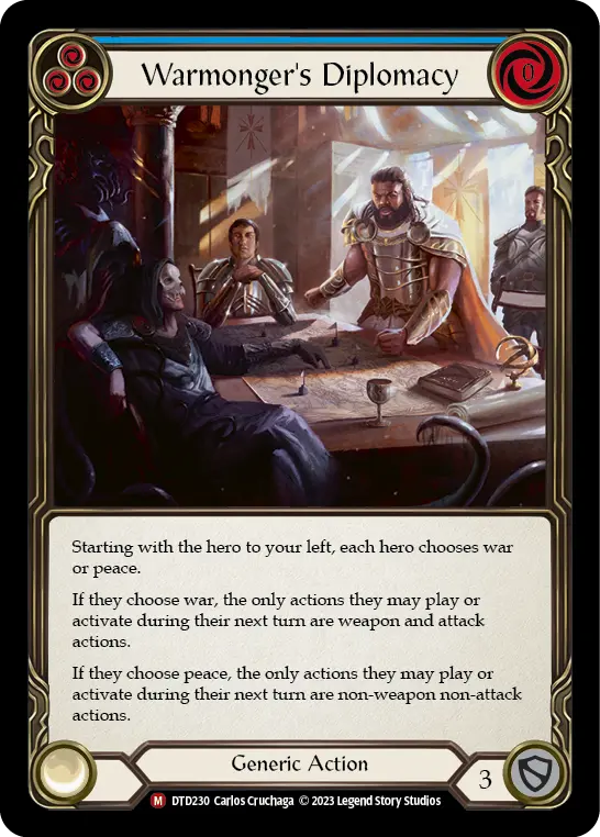 Card: Warmonger's Diplomacy (blu)