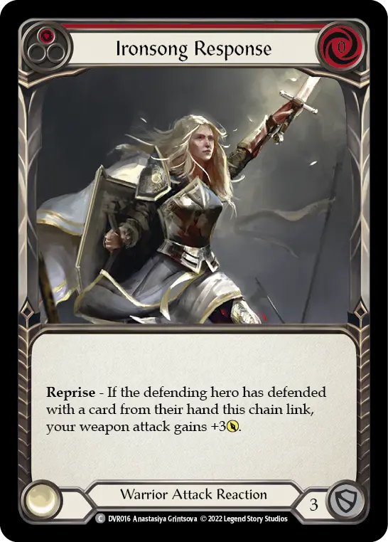 Card: Ironsong Response (red)