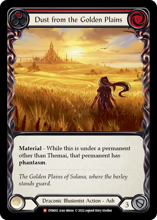 Card: Dust from the Golden Plains (red)