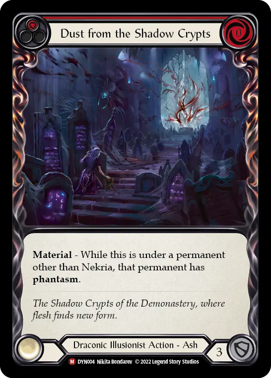 Card: Dust from the Shadow Crypts (red)
