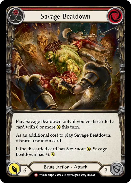 Card: Savage Beatdown (red)