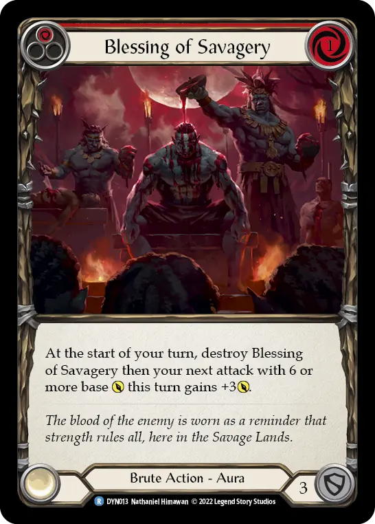 Card: Blessing of Savagery (red)