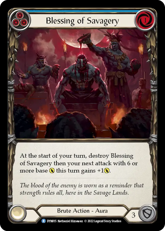 Card: Blessing of Savagery (blu)