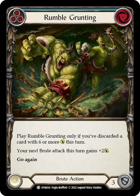 Card: Rumble Grunting (blu)
