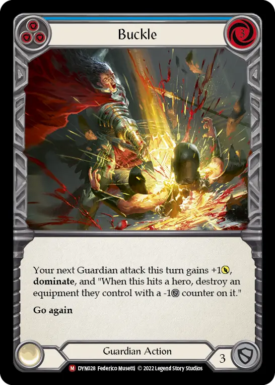 Card: Buckle (blu)