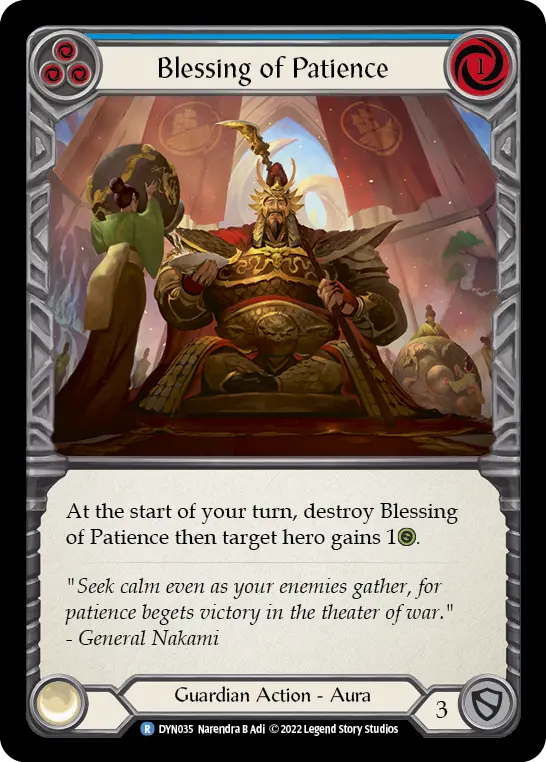 Card: Blessing of Patience (blu)