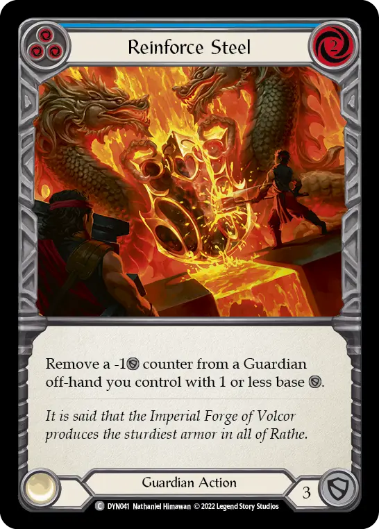 Card: Reinforce Steel (blu)