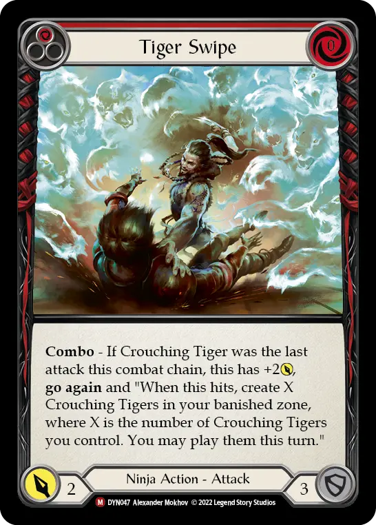 Card: Tiger Swipe (red)
