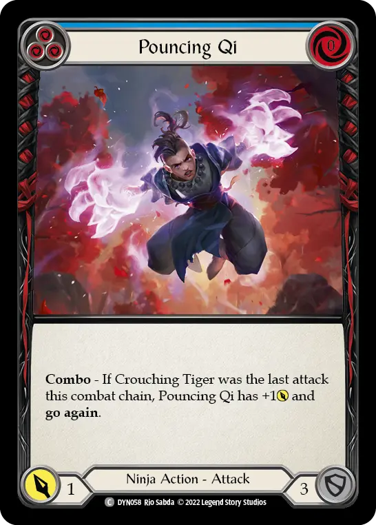 Card: Pouncing Qi (blu)