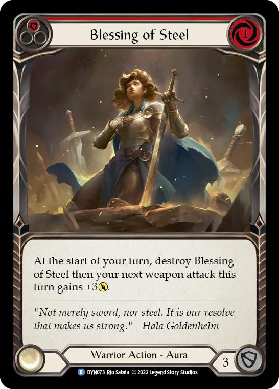 Card: Blessing of Steel (red)