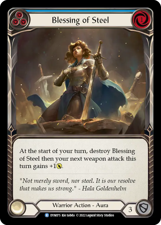 Card: Blessing of Steel (blu)
