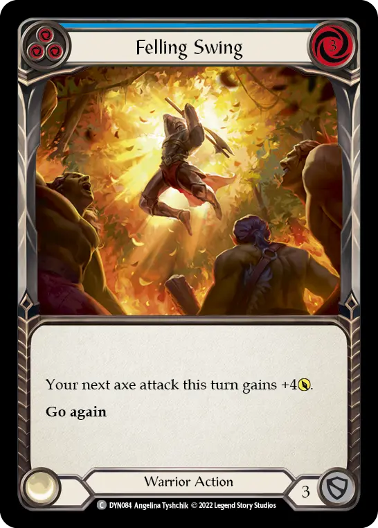 Card: Felling Swing (blu)
