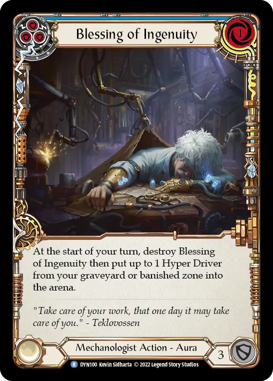 Card: Blessing of Ingenuity (blu)