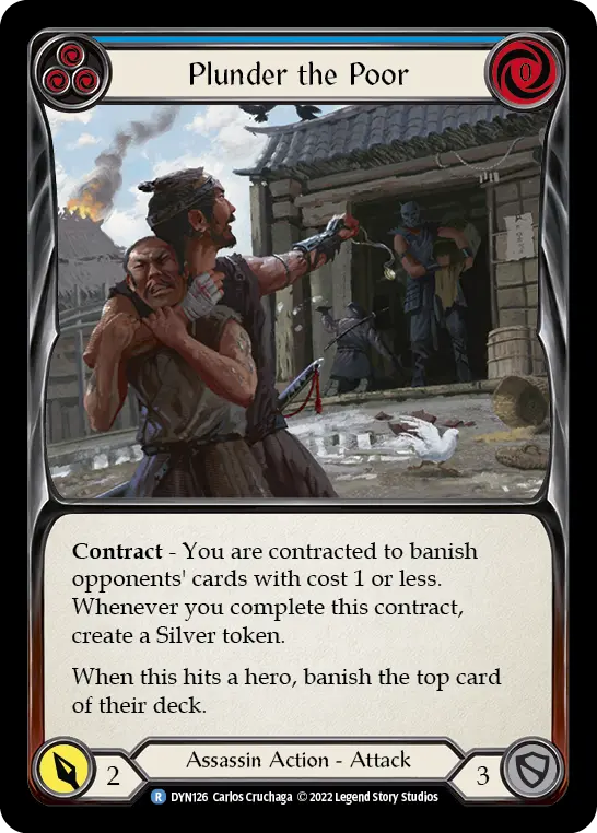 Card: Plunder the Poor (blu)