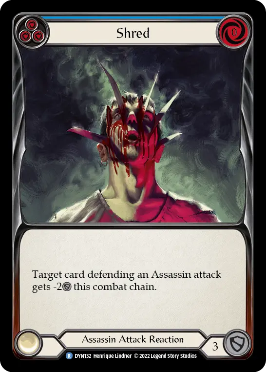 Card: Shred (blu)