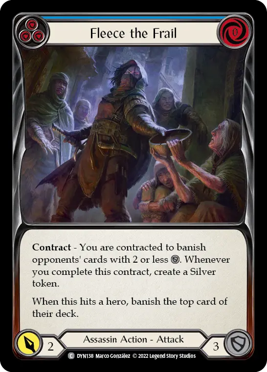 Card: Fleece the Frail (blu)