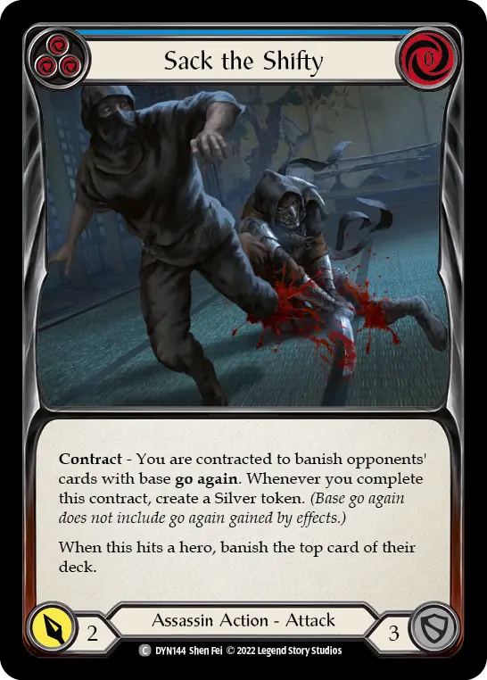 Card: Sack the Shifty (blu)