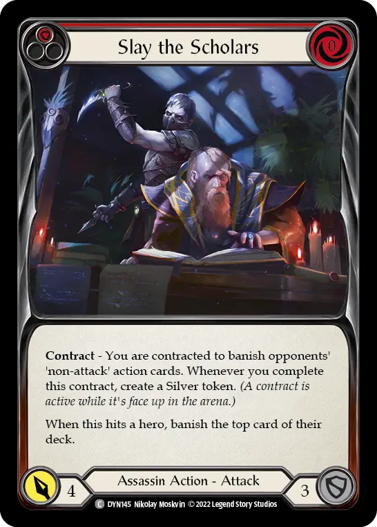 Card: Slay the Scholars (red)