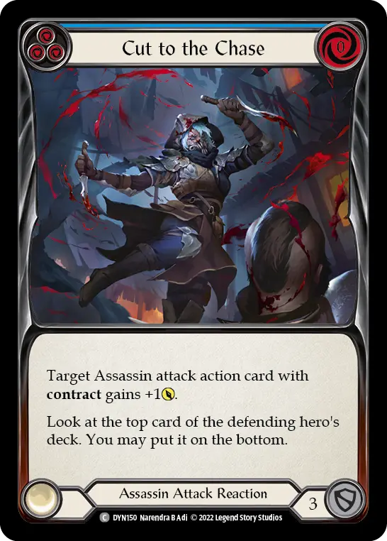 Card: Cut to the Chase (blu)
