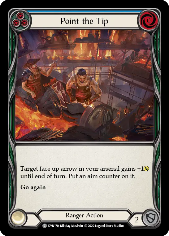 Card: Point the Tip (blu)