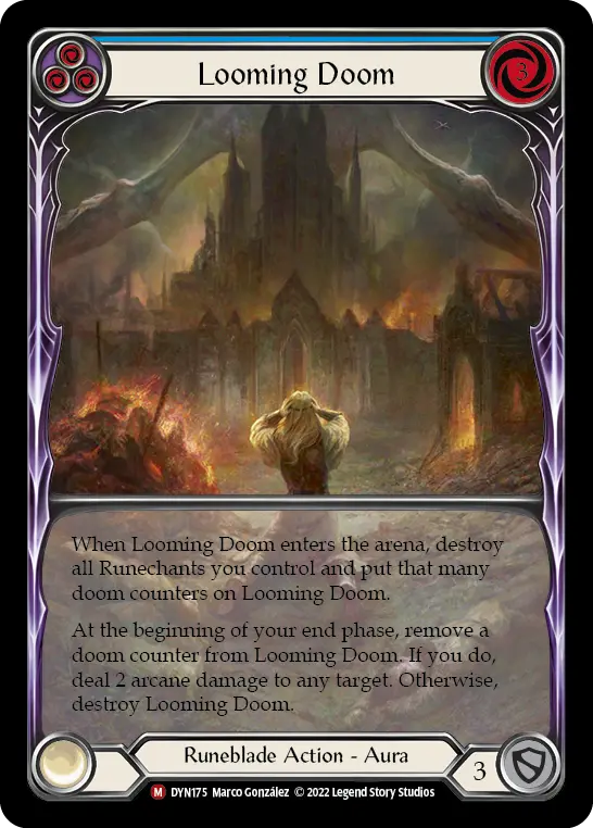 Card: Looming Doom (blu)