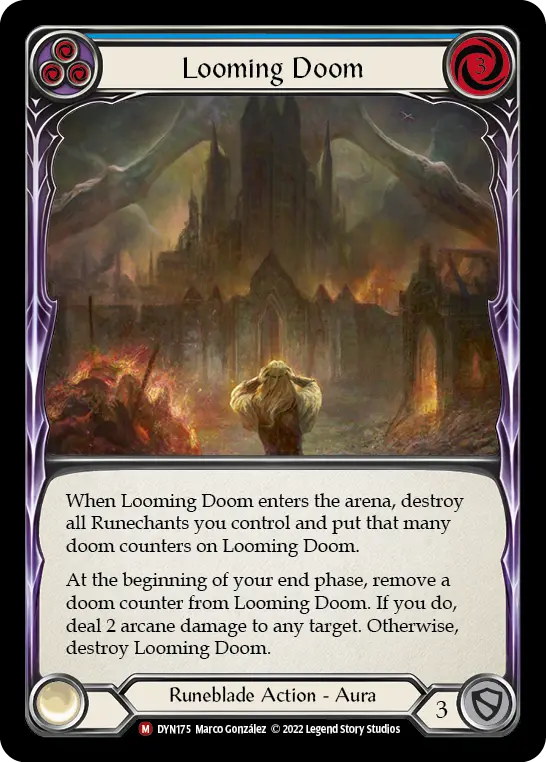 Card: Looming Doom (blu)