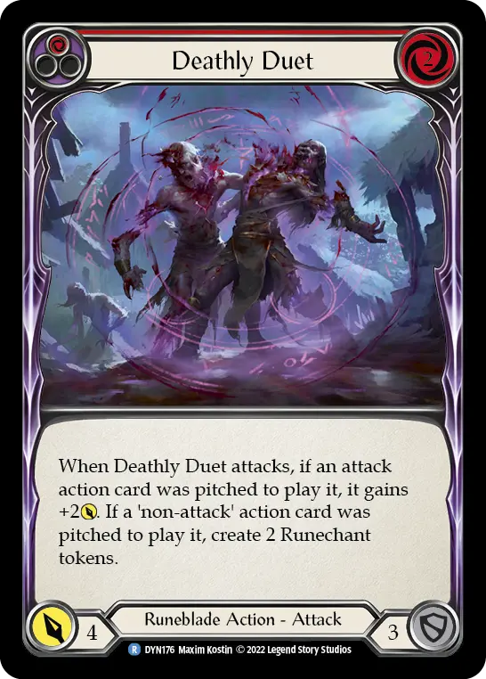 Card: Deathly Duet (red)