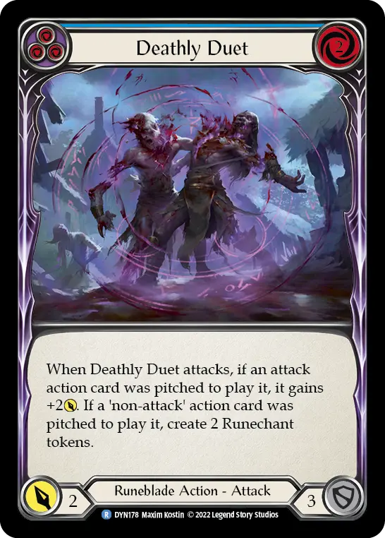 Card: Deathly Duet (blu)